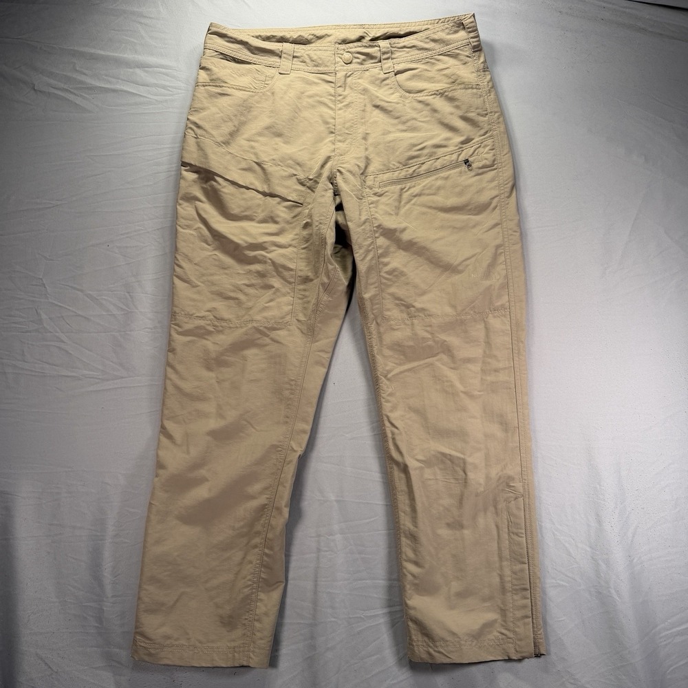 The North Face Pants Mens 36x30 Beige Khaki Flash Dry Cargo Nylon Hike Camp